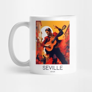 A Pop Art Travel Print of Seville - Spain Mug